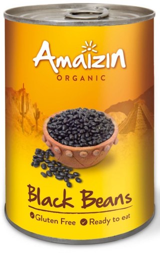 FASOLA CZARNA W ZALEWIE BEZGLUTENOWA BIO 400 g (240 g) - AMAIZIN