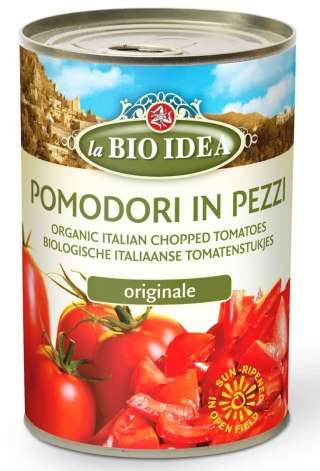 POMIDORY KROJONE BEZ SKÓRY BIO 400 g (240 g) - LA BIO IDEA