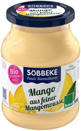 JOGURT KREMOWY MANGO BIO 500 g (SŁOIK) - SOBBEKE