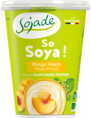 DESER SOJOWY MANGO - BRZOSKWINIA BEZGLUTENOWY BIO 400 g - SOJADE
