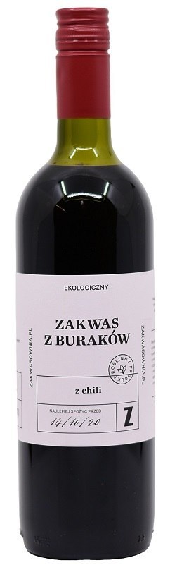 ZAKWAS Z BURAKÓW Z CHILI BIO 750 ml - DELIKATNA